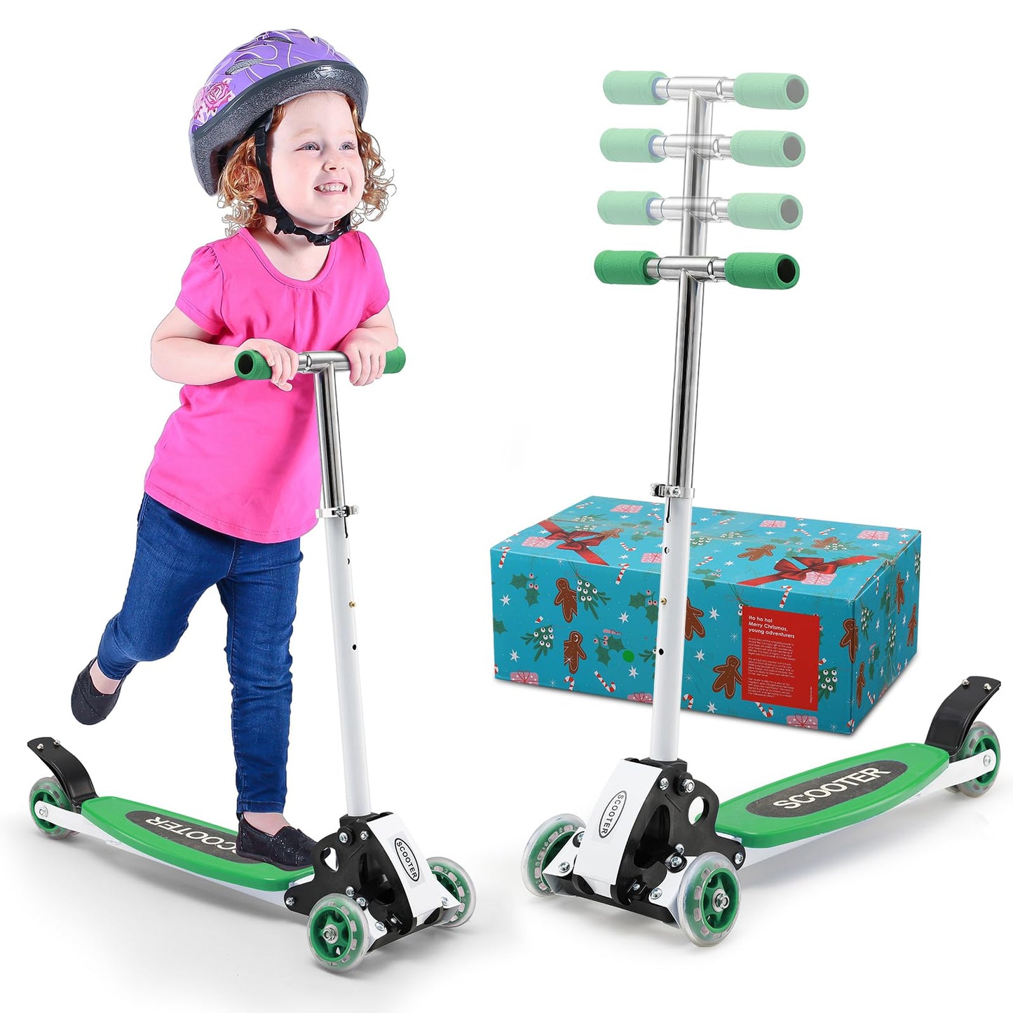 Dluxe Ave. Scooter for Kids 3-5 3 Wheel Scooters with 23-28” Height Adjustable Handlebar for Boys or Girl Childs
