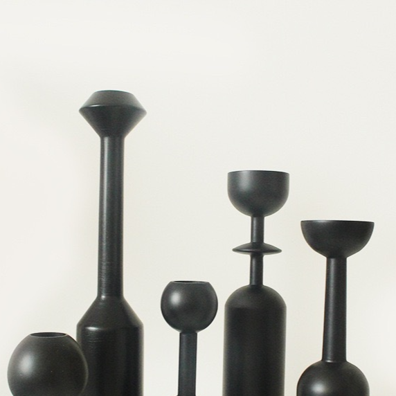 Wooden candle holder