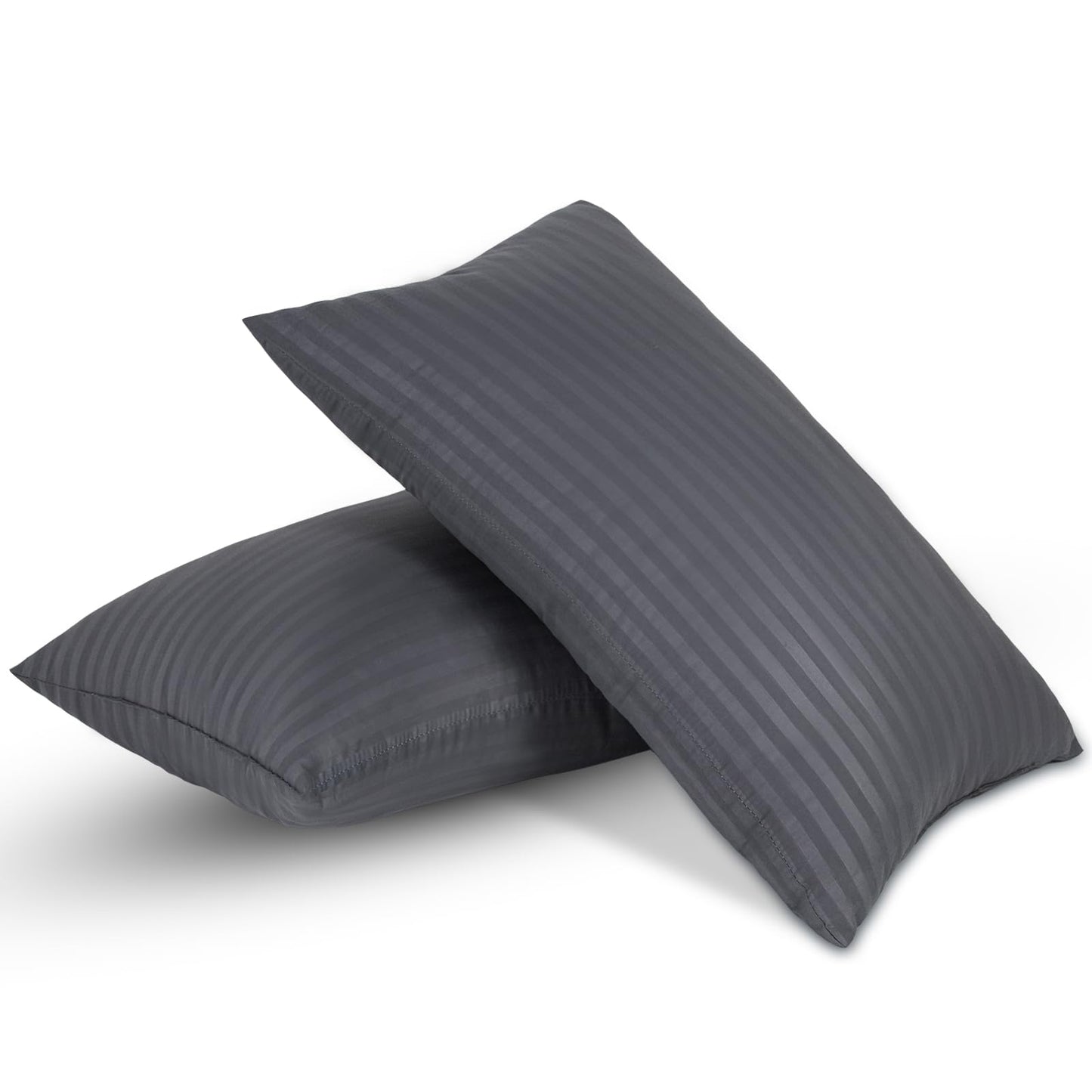 Dluxe Ave. ( QUEEN ) Bed Pillows for Sleeping/ Set of 2/ Luxury Hotel Quality/ Grey