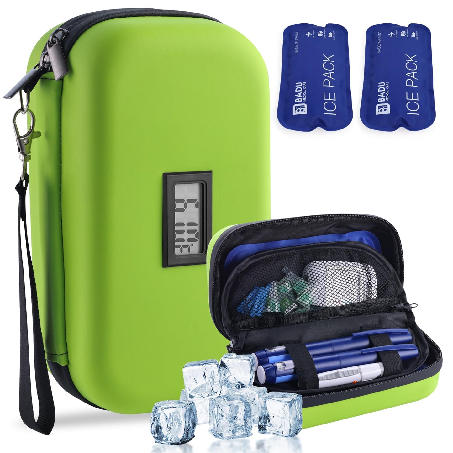 Dluxe Ave. Insulin Cooler Travel Case/ TSA Approved/ Thermometer Temperature Display