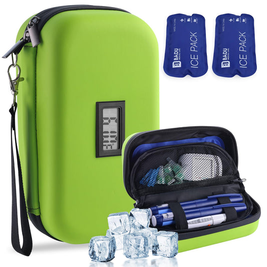 Dluxe Ave. Insulin Cooler Travel Case/ TSA Approved/ Thermometer Temperature Display