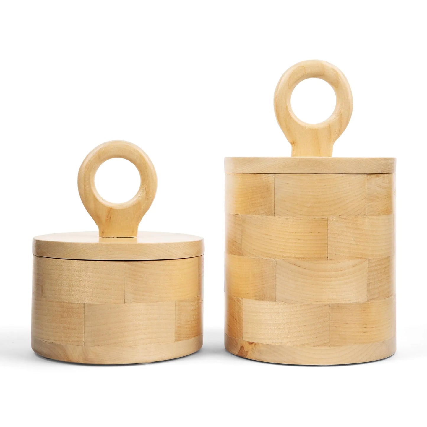 Dluxe Ave. Premium Designer Wood Canister with Lids / Set of 2