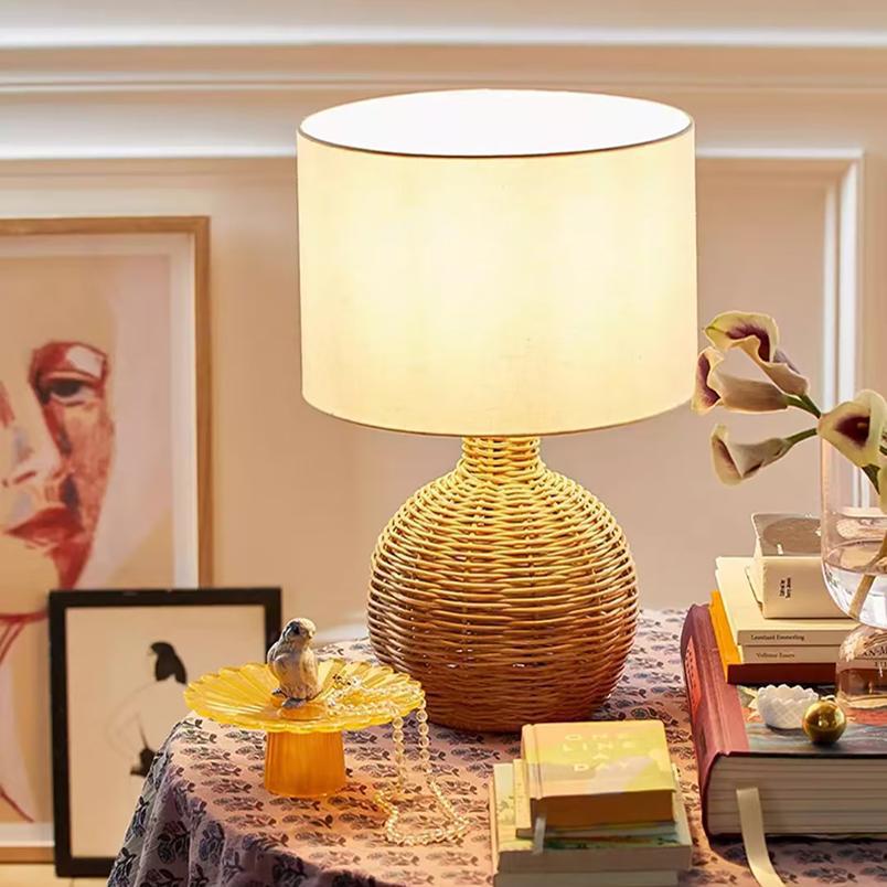 Dluxe Ave. Wabi-Sabi Style Bedside Table Lamp