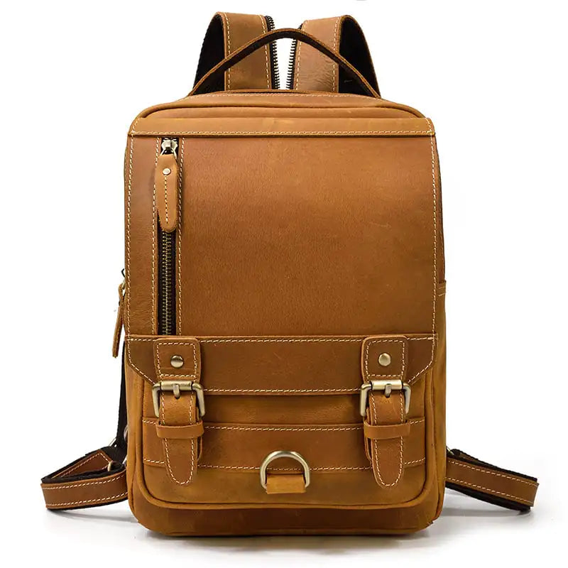Dluxe Ave. Genuine Leather Travel Backpack