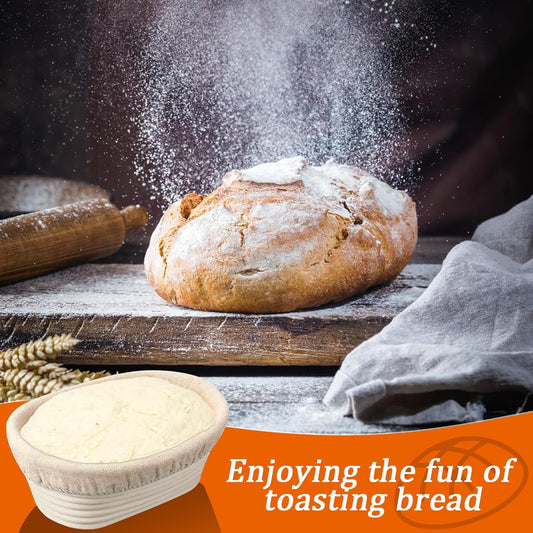 Dluxe Ave. 10 inch Oval Sourdough Bread Baking Supplies Set of 4