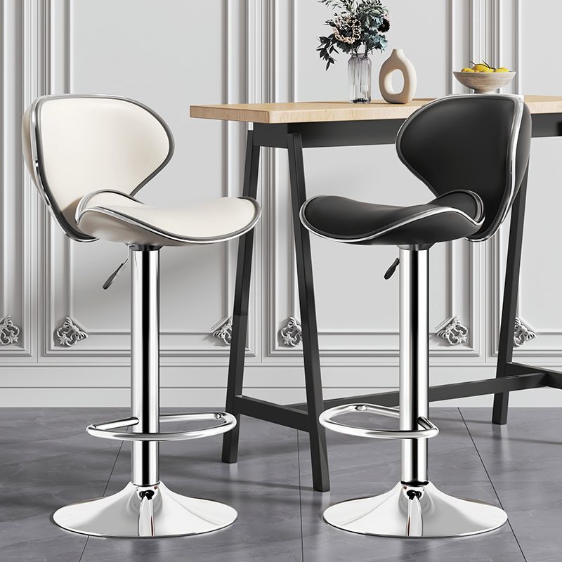 Adjustable Rotatable Leather Bar Stool