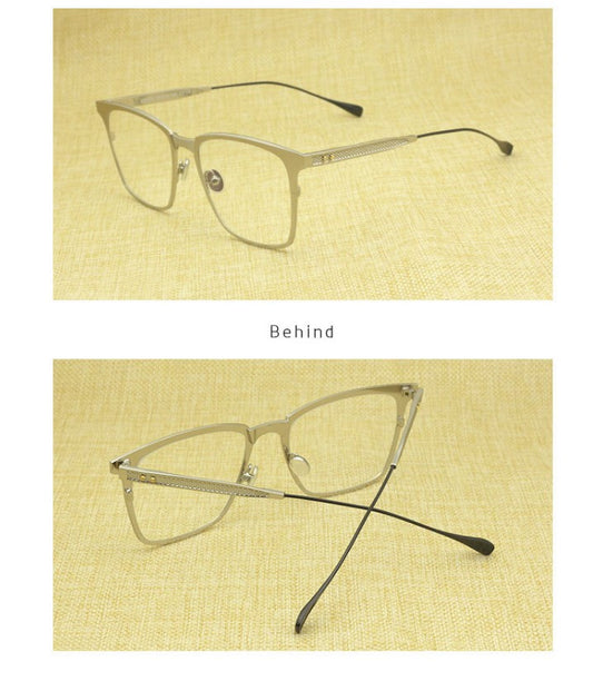 Trendy Square Metal Glasses Frame for Men and Women