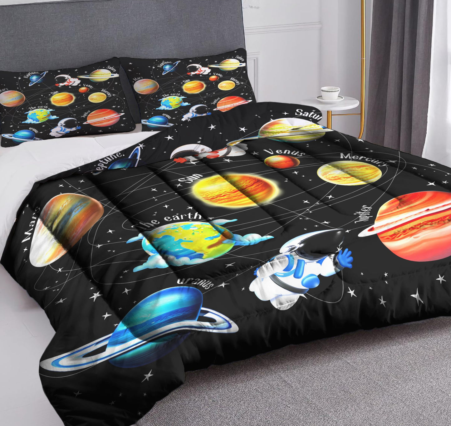 Dluxe Ave. ( QUEEN ) 3 Pcs Comforter Bedding Set/ Galaxy