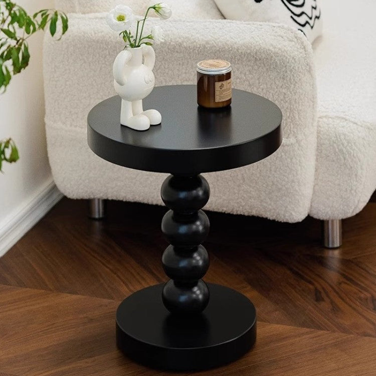 Dluxe Ave. Solid Wood Round Side Table for Sofa, Bedroom, Balcony