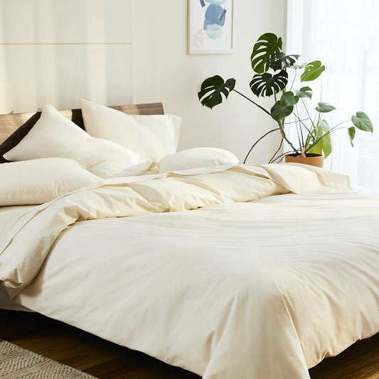 Dluxe Ave. ( CALI./ KING )4 Pcs Luxury Sateen Sheets Set, 100% Cotton