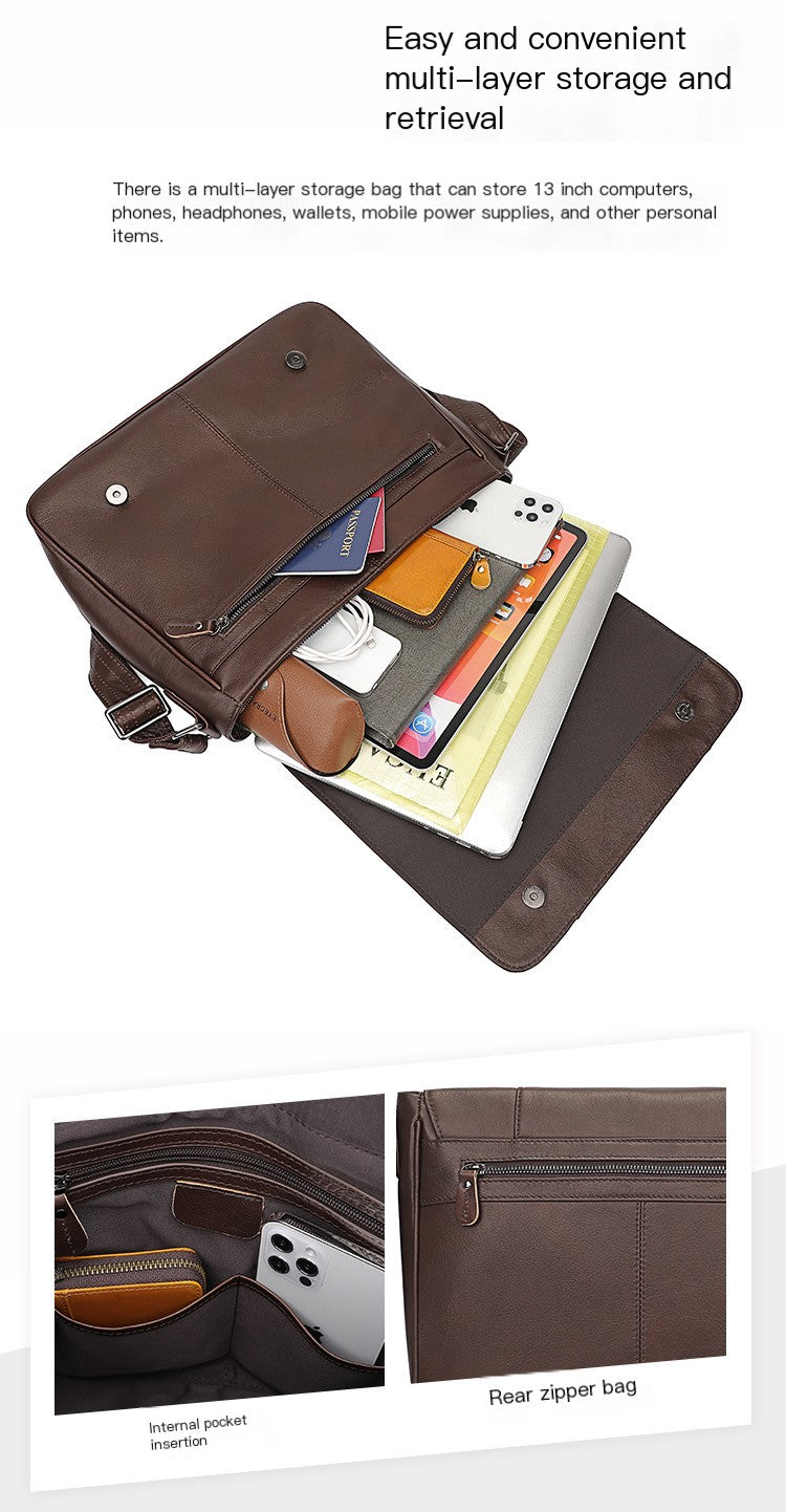 Dluxe Ave. Genuine Leather Business Bag