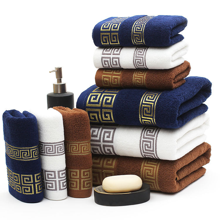Dluxe Ave. Cotton Solid Color Large Bath Towel Gift Set