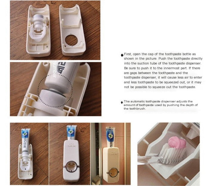 Dluxe Ave. Toothpaste Dispenser and Toothbrush Holder Set
