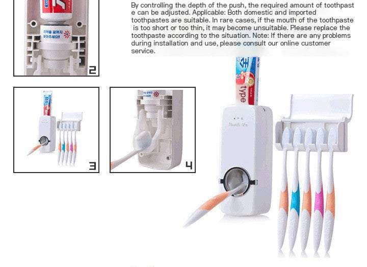 Dluxe Ave. Toothpaste Dispenser and Toothbrush Holder Set