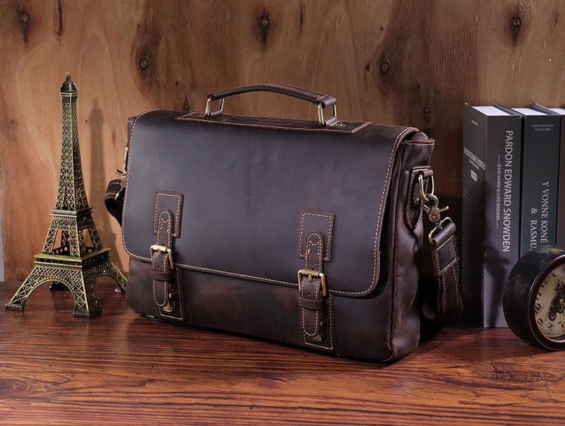Dluxe Ave. Genuine Leather Business Briefcase