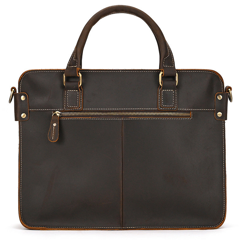 Dluxe Ave. Luxury Leather Business Briefcase/ 14"
