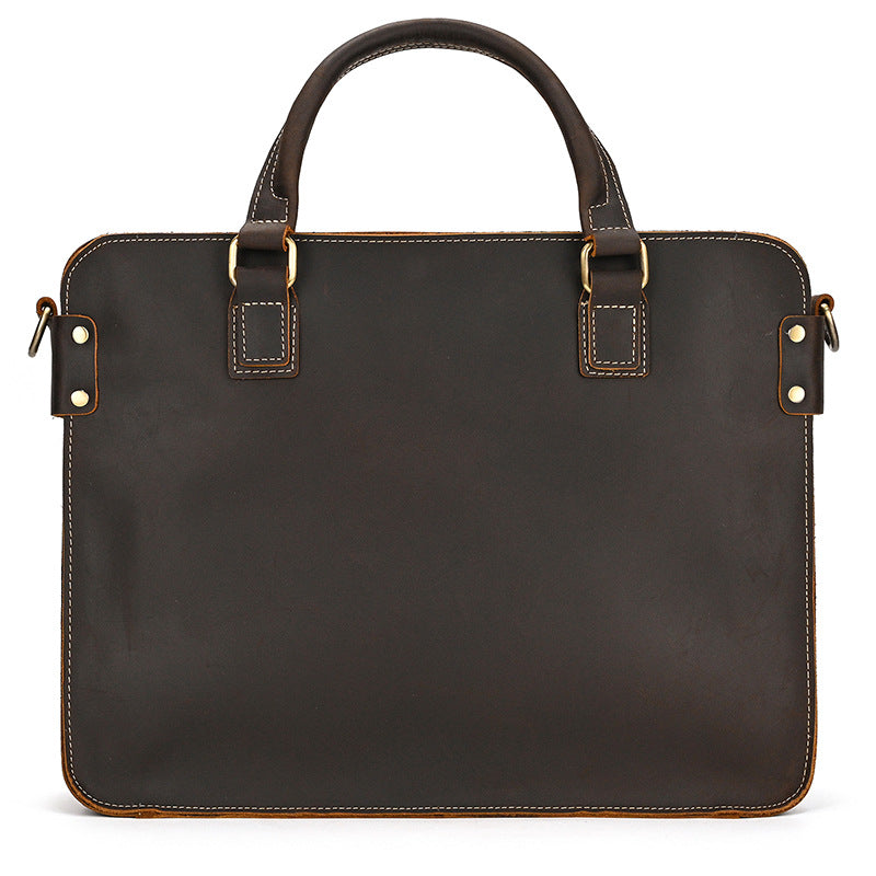 Dluxe Ave. Luxury Leather Business Briefcase/ 14"