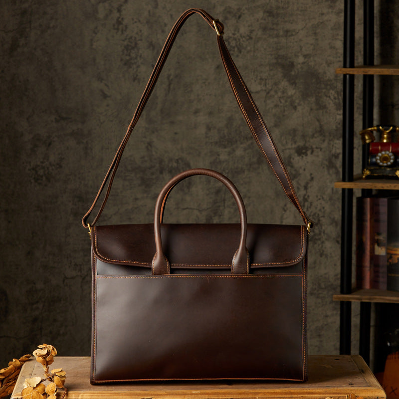 Dluxe Ave. Genuine Leather Business Briefcase