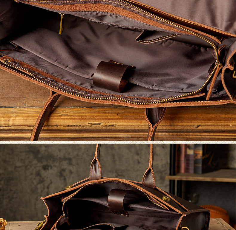 Dluxe Ave. Genuine Leather Business Briefcase