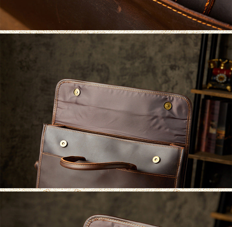 Dluxe Ave. Genuine Leather Business Briefcase