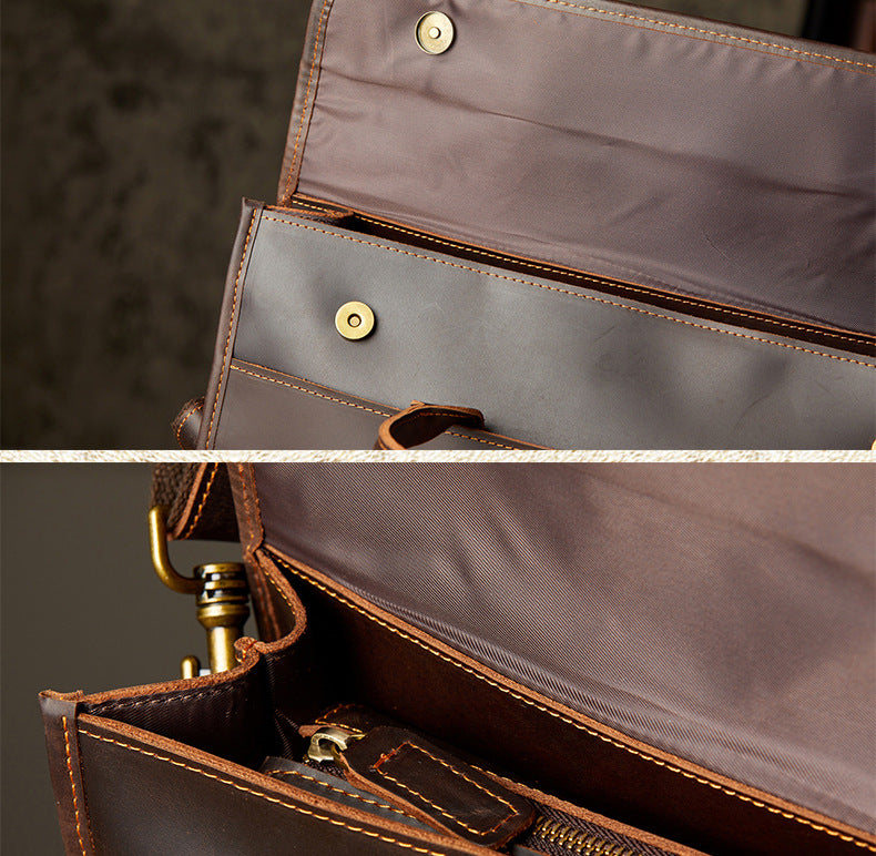 Dluxe Ave. Genuine Leather Business Briefcase