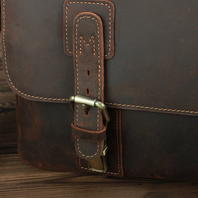 Dluxe Ave. Leather Crossbody Business Travel Bag