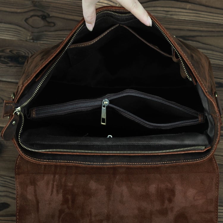Dluxe Ave. Leather Crossbody Business Travel Bag