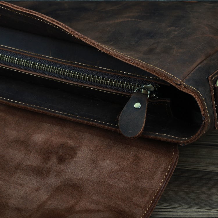 Dluxe Ave. Leather Crossbody Business Travel Bag