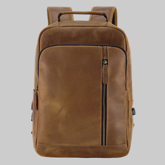 Dluxe Ave. Large Genuine Leather Backpack