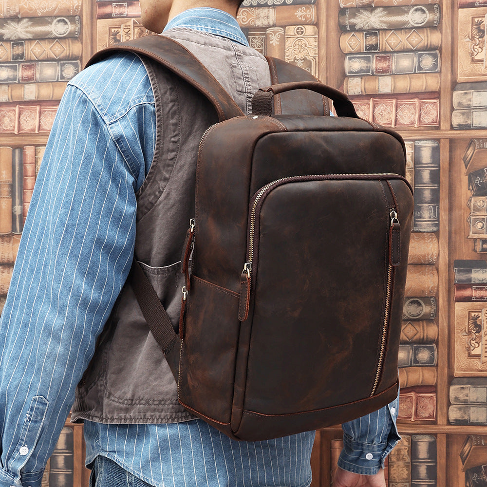 Dluxe Ave. Large Genuine Leather Backpack