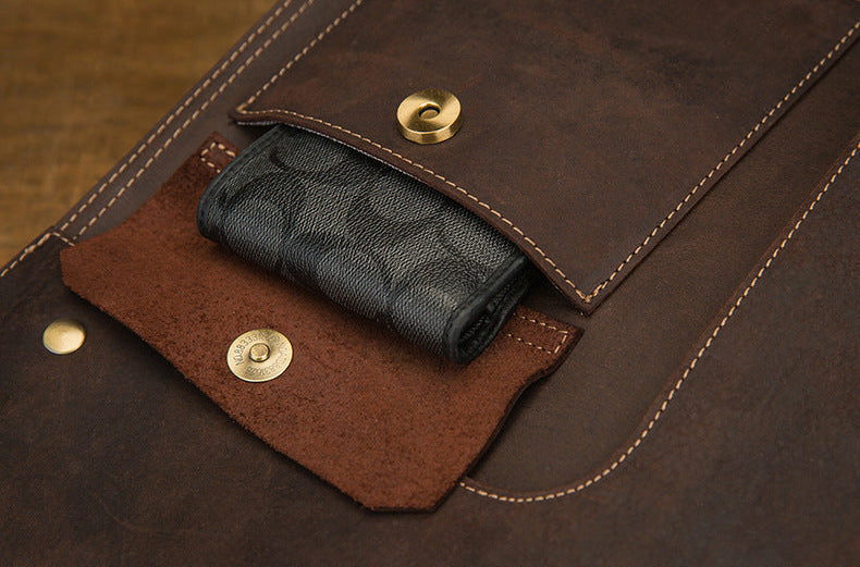 Dluxe Ave. Genuine Leather Travel Backpack