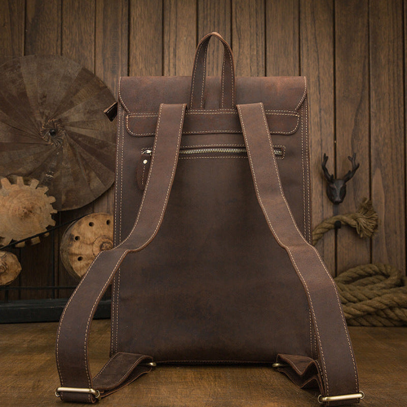 Dluxe Ave. Genuine Leather Travel Backpack