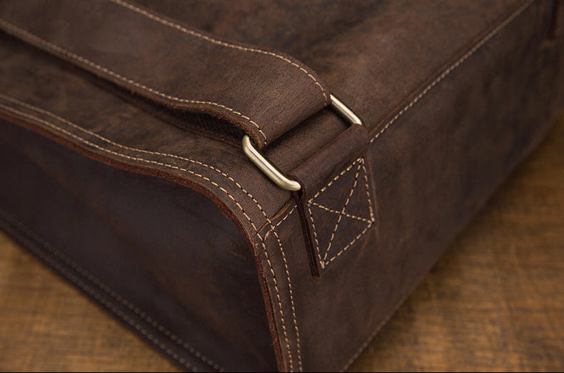 Dluxe Ave. Genuine Leather Travel Backpack