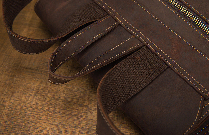 Dluxe Ave. Genuine Leather Travel Backpack