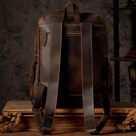 Dluxe Ave. Genuine Leather Travel Backpack