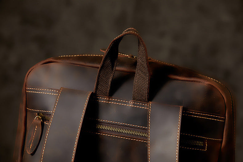 Dluxe Ave. Genuine Leather Travel Backpack