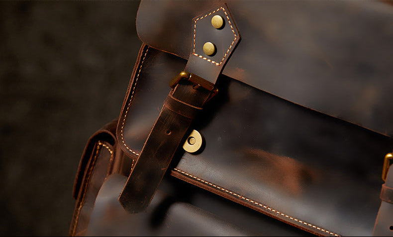 Dluxe Ave. Genuine Leather Travel Backpack