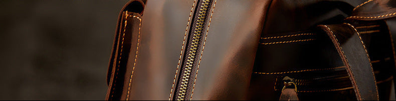 Dluxe Ave. Genuine Leather Travel Backpack