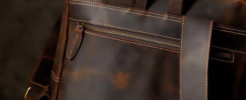 Dluxe Ave. Genuine Leather Travel Backpack