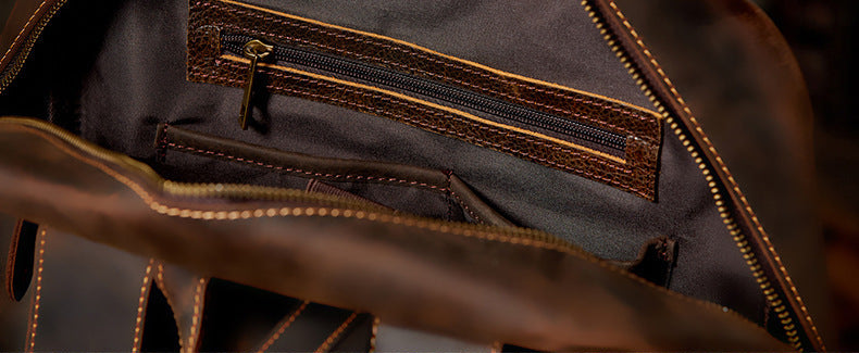 Dluxe Ave. Genuine Leather Travel Backpack