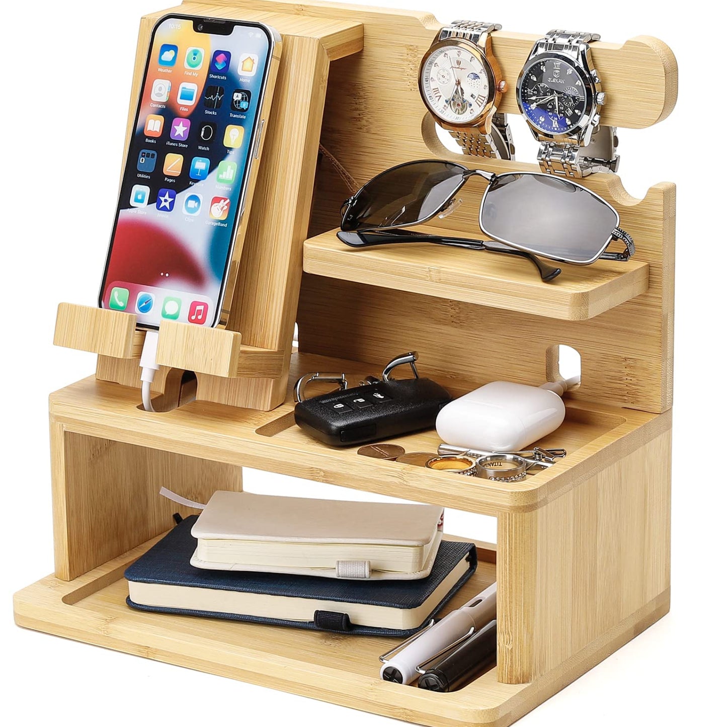 Dluxe Ave. Charging Station/ Docking Nightstand Organizer Storage
