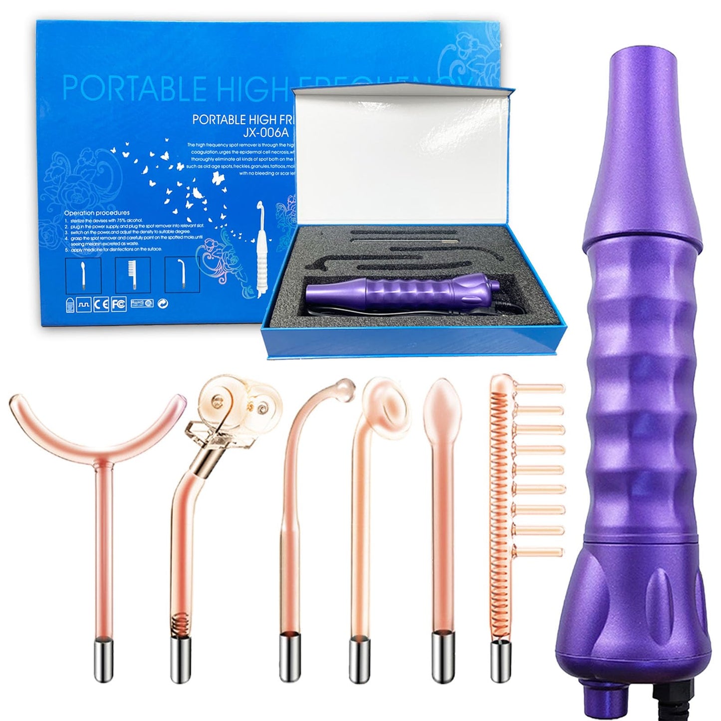 Dluxe Ave. High F Rrequency Facial Wand/ Multi-Function Face Device Machine