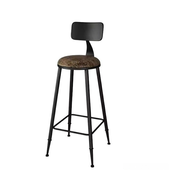 Dluxe Ave. High Stool, Bar Chair, Iron Bar Stool, Modern Solid Wood Stool, Simple Bar Chair