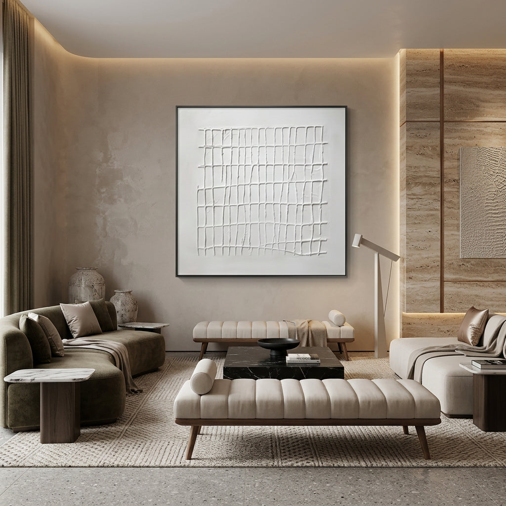 Dluxe Ave. Modern Abstract Hand-Painted Texture Decorative Painting