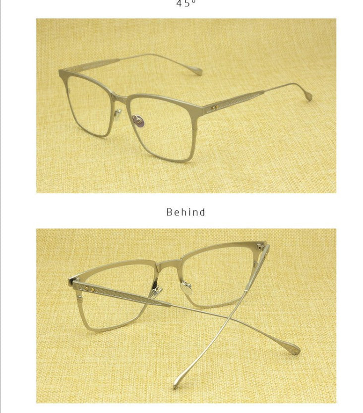 Trendy Square Metal Glasses Frame for Men and Women
