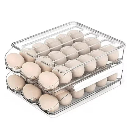 Dluxe Ave. Rolling Drawer Organizer for Kitchen Egg Storage