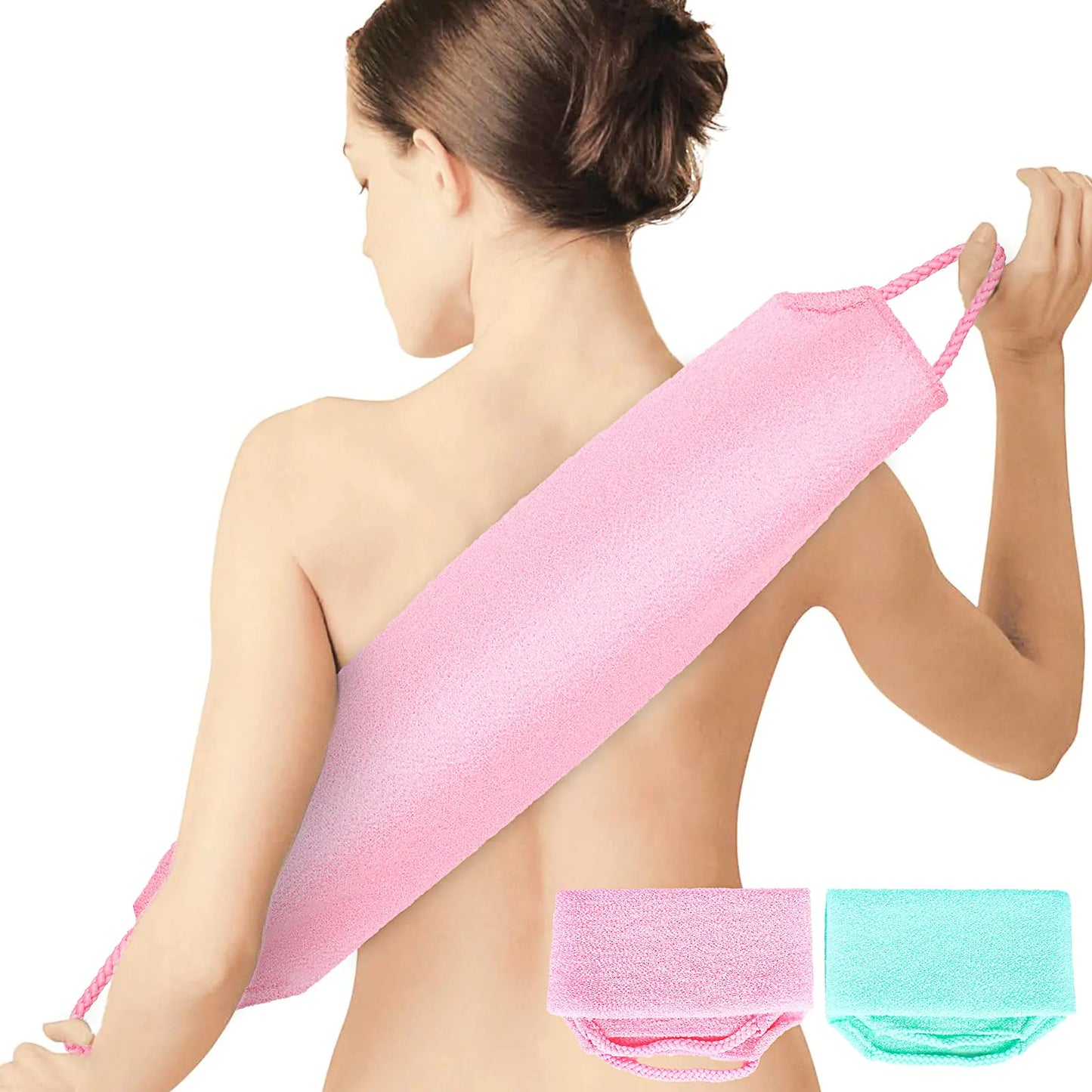 Dluxe Ave. Stretchable Nylon Exfoliating Body Scrubber  for Shower/ 2 Pack