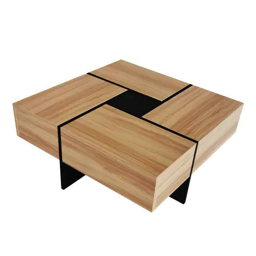 Dluxe Ave. Unique Design Coffee Table With 4 Hidden Storage Compartments