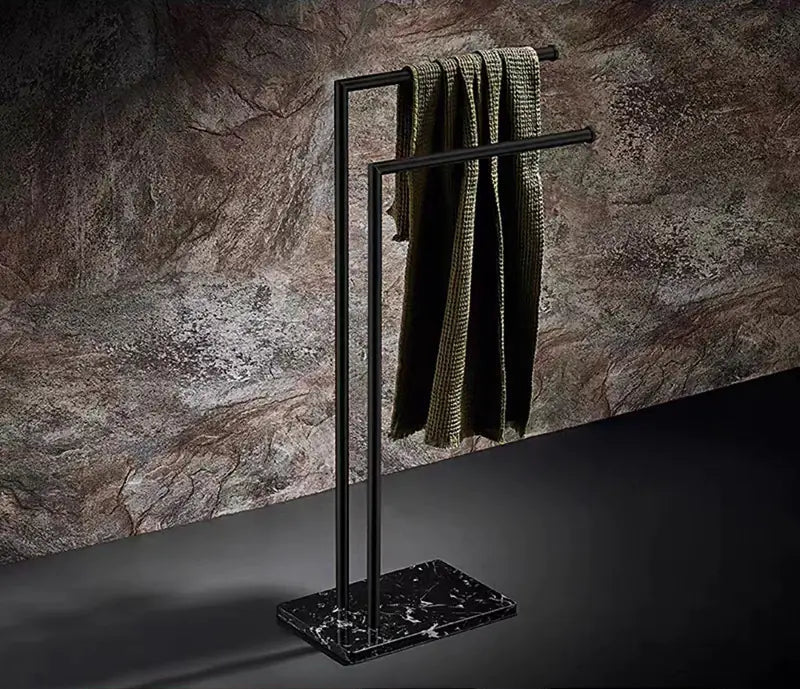 Dluxe Ave.Marble Freestanding Towel Rack for Bathroom Storage