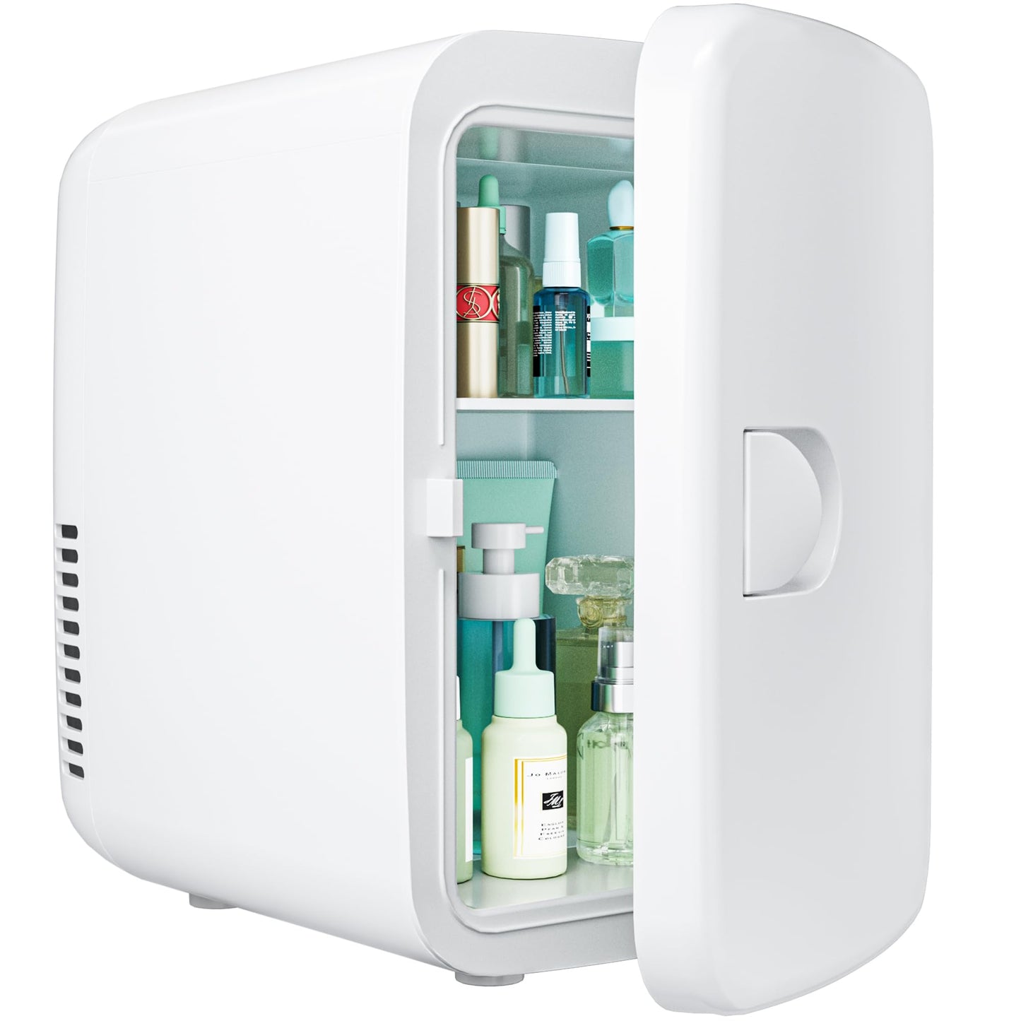 Dluxe Ave. Mini Fridge Cooler and Warmer for Skin Care Cosmetics / White